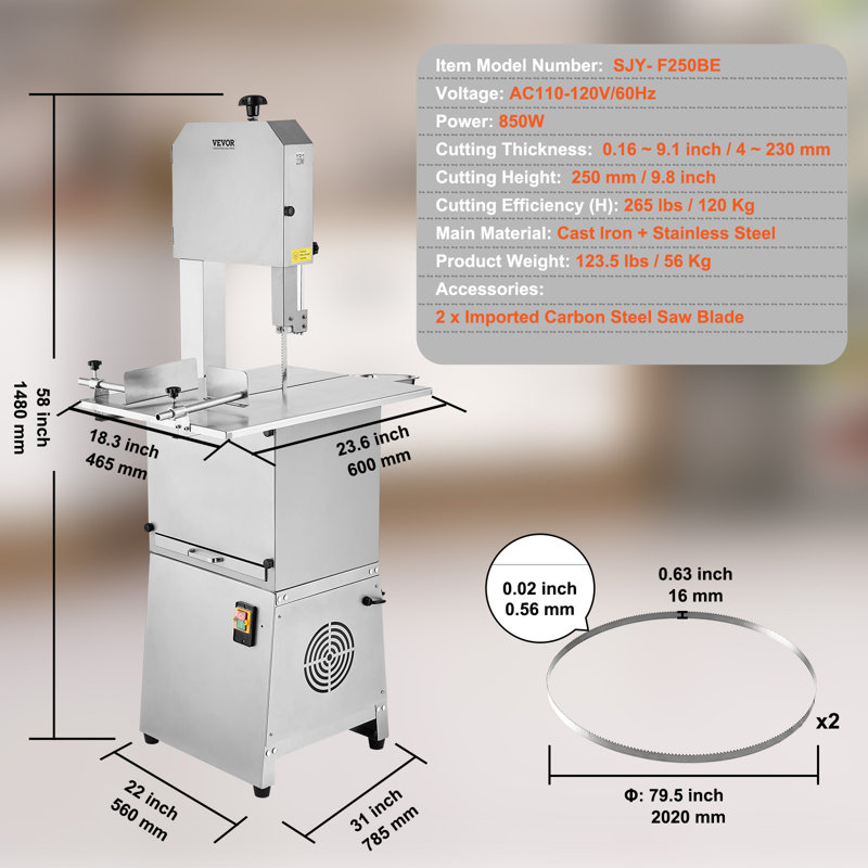 VEVOR Electric Meat And Bone Saw