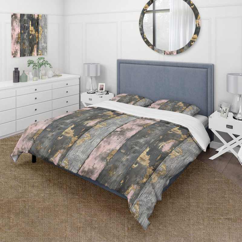 Ensemble de housse de couette Blush, Housse de couette pour grand lit + 2 taies décora