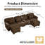 Canapé modulaire en U avec repose-pieds 4 places Nimbus-133439091