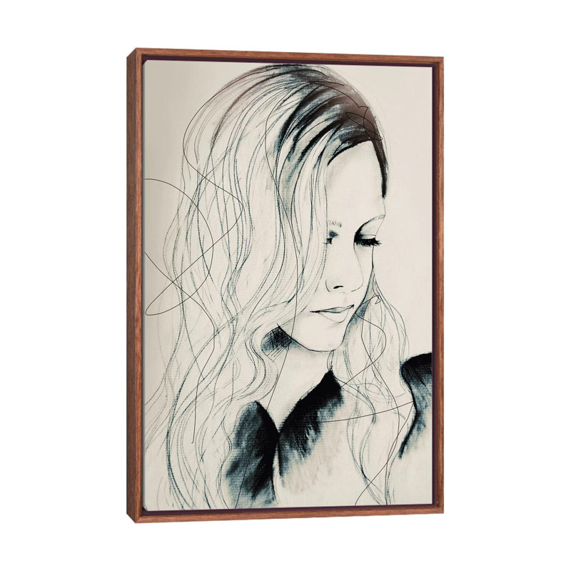 Aurora by Leigh Viner - Painting on Canvas, 66.04 cm H x 45.72 cm W, Classic Brown Wood Framed Canvas