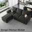 Repose-pieds rembourré avec rangement Shavera-874220437