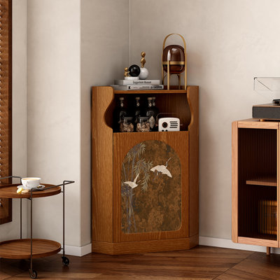 Modern multi-functional triangle corner cabinet