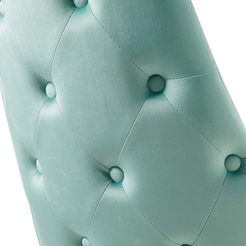 17.5'' H Velvet Side Chair, Mint