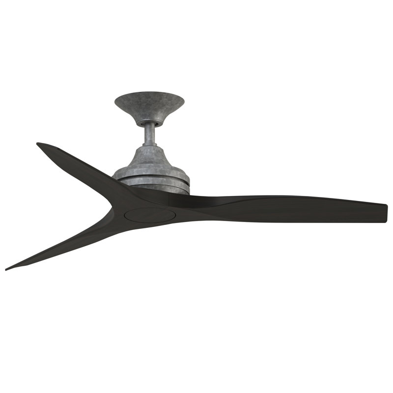 Spitfire 48 inch Indoor/Outdoor Ceiling Fan - Galvanized with Dark Walnut Blades, Dark Walnut, Galvanized