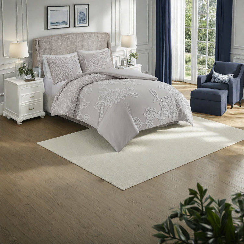 Ensembles de literie en chenille de coton de qualité supérieure, housses de couette de style maison de campagne