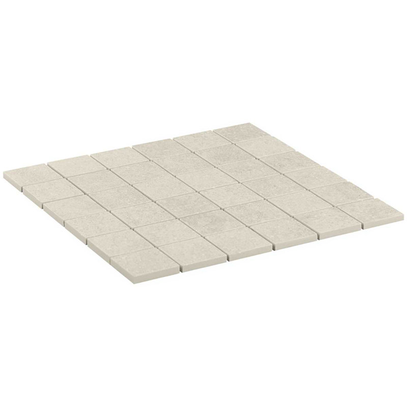 Acadia 12x12 Matte Porcelain Mosaic Tile, Linen White