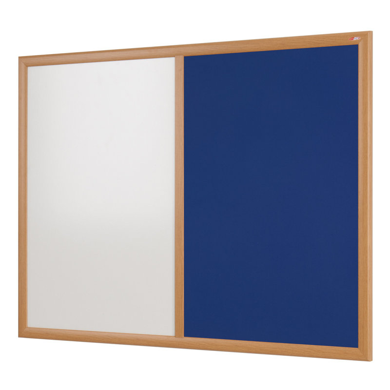 Wall Mounted Combination Board, Blue, 120 cm H x 180 cm W