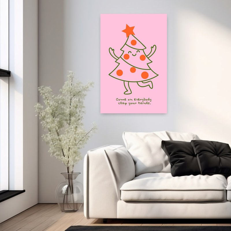 Art contemporain contemporain abstrait, H 36 po x l 24 po, Rose