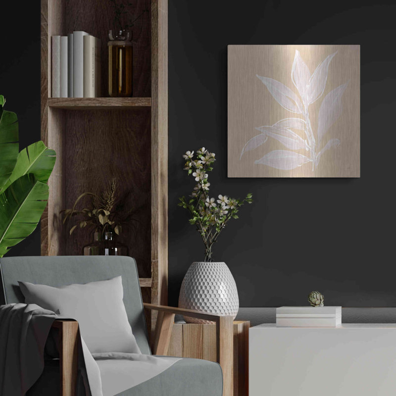 Luxe métal Art «Leaf Study I» par Chris Paschke, Me «Leaf Study I» par Chris Paschke, H 24 po x l 24 po