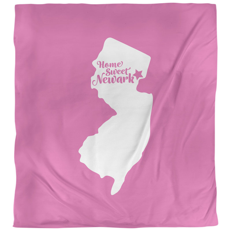 Housse de couette newark new jersey, Rose, Housse de couette pour lit simple, Microfibre