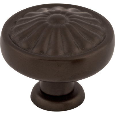 Flower 1 1/4" Diameter Round Knob
