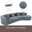 Canapé modulaire de 132 po au design incurvé, canapé modulaire en chenille 2 pièces avec 4 coussins, éponge moelleuse et coussin à ressorts, grand canapé modulaire en éponge pour le salon-1197919530