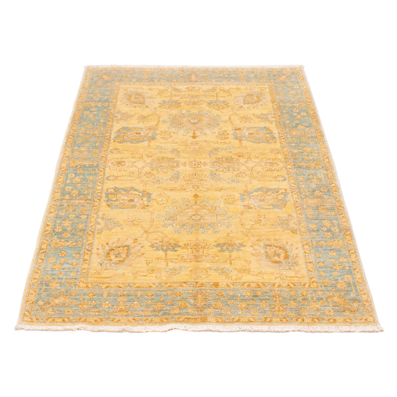 Tapis unique en laine noué à la main 5 pi 1 po x 7 pi 8 po nouvel âge Sevda