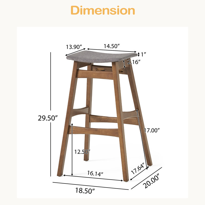 BAR STOOL,STURDY STRUCTURE, Brown