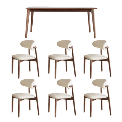 Ensemble de table de salle à manger et de chaises à panneau intégré