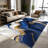 1PC Navy Blue Gold Fluid Marble Abstract area rugs for Living Room, Soft, All seasons, Easy-maintain, Washable Indoor mat, Farmhouse suitable for Dining Room, Bedroom, Entryway, Kitchen, Home Office, Balcony Home Decor, Outdoor Decor.-948031558