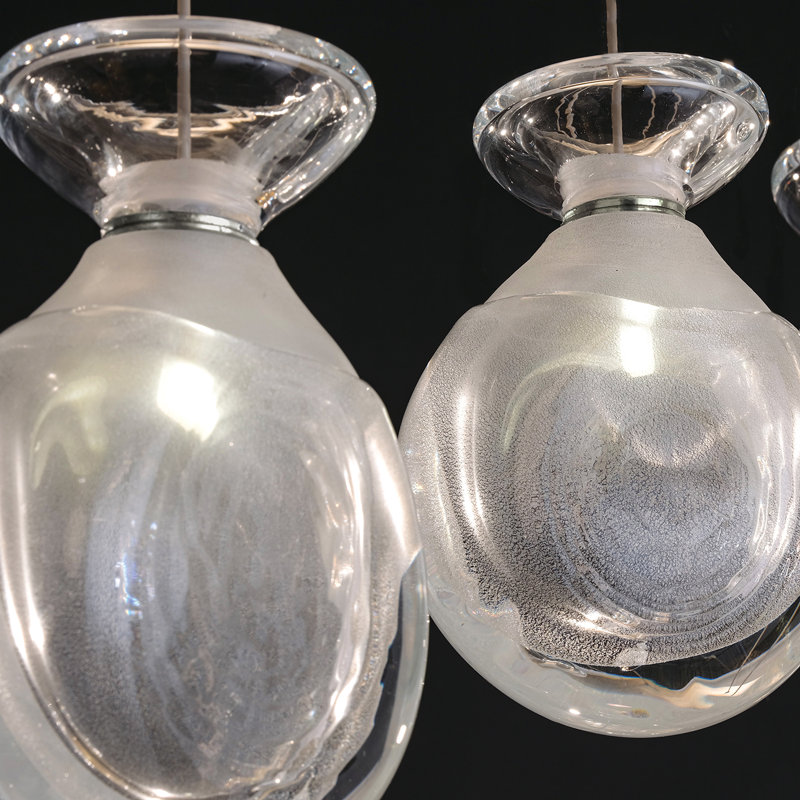 Luminaire suspendu Essence, Argent, Transparent