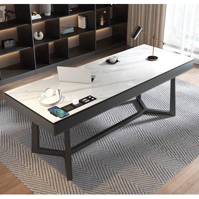 Italian Light Luxury Sintered Stone Tabletop Desk