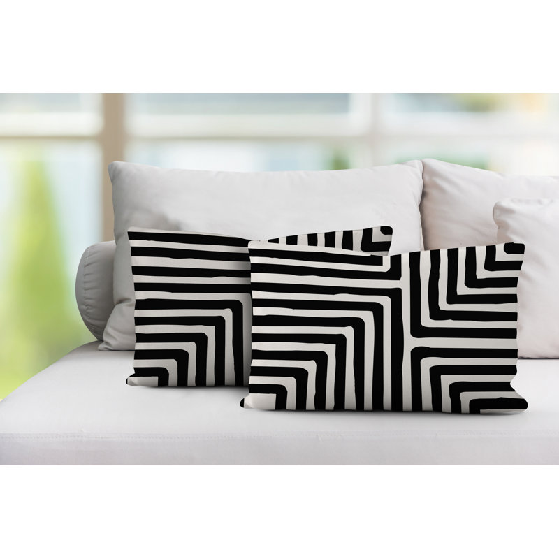 Coussin lombaire intérieur / extérieur Waren, Noir