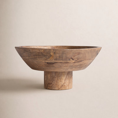 Allyce Mango wood footed bowl