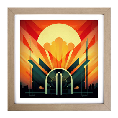 Sunrise Art Deco No.14 - Framed Print