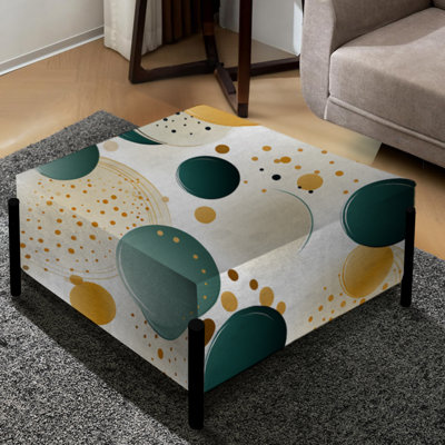 Urban Oasis Polka Dots Pattern - Polka Dots Large Square Ottoman