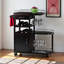 Chariot utilitaire multi-rangement à roulettes avec finition espresso H 35,85 po x l 31,56 po x P 14,40 po
