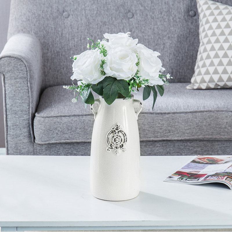 27.9cm Ceramic Table Vase, White