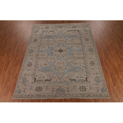 Tapis beige All-Over Oushak 9x12