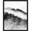 «Misty Forest noir et blanc chaîne de montagnes» sur papier-98266207-98266206
