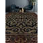 Tapis noir et brun de haute qualité noué à la main