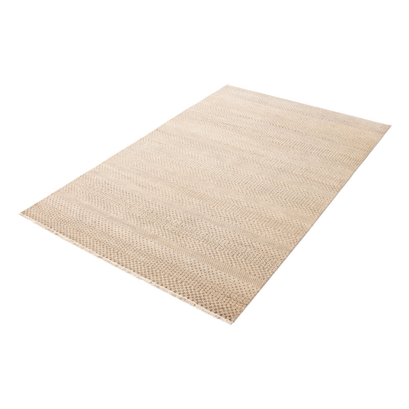 Tapis gris ombre en soie 5 pi 10 po x 9 pi 0 po