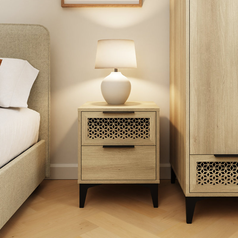 39.4cm W Manufactured Wood Bedside Table