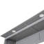 Grand lit gris avec lumières à DEL et tablettes de rangement Mobilier peu encombrant pour bureau à domicile