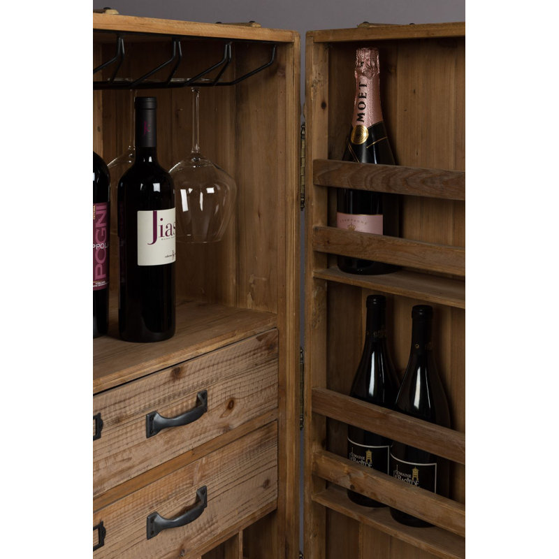 Lico Solid Wood Bar Cabinet
