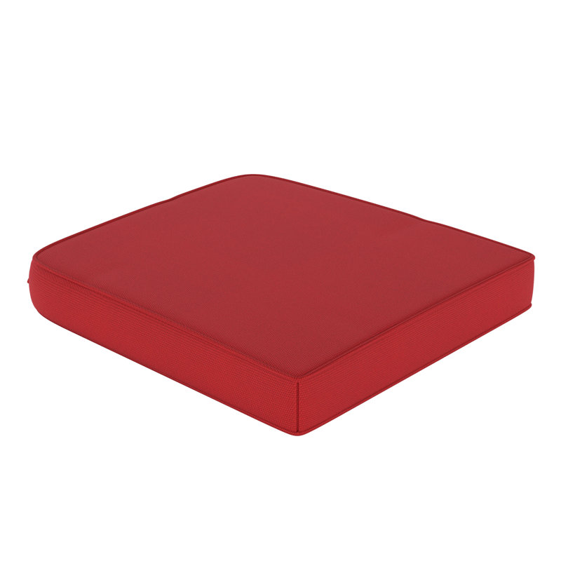 Outdoor Sunbrella® Seat Cushion, Canvas Jockey Red Sunbrella® Canvas, 20" W x 18" D
