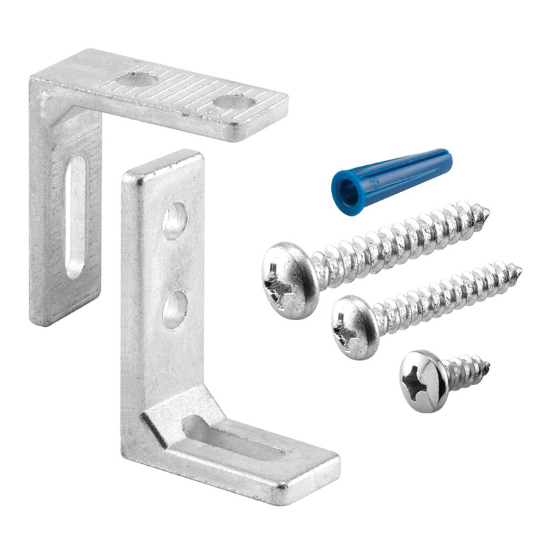 Ensemble d'ancrage de pilastre Prime-Line, 3/4 po Et plus grand, supports en L et attaches