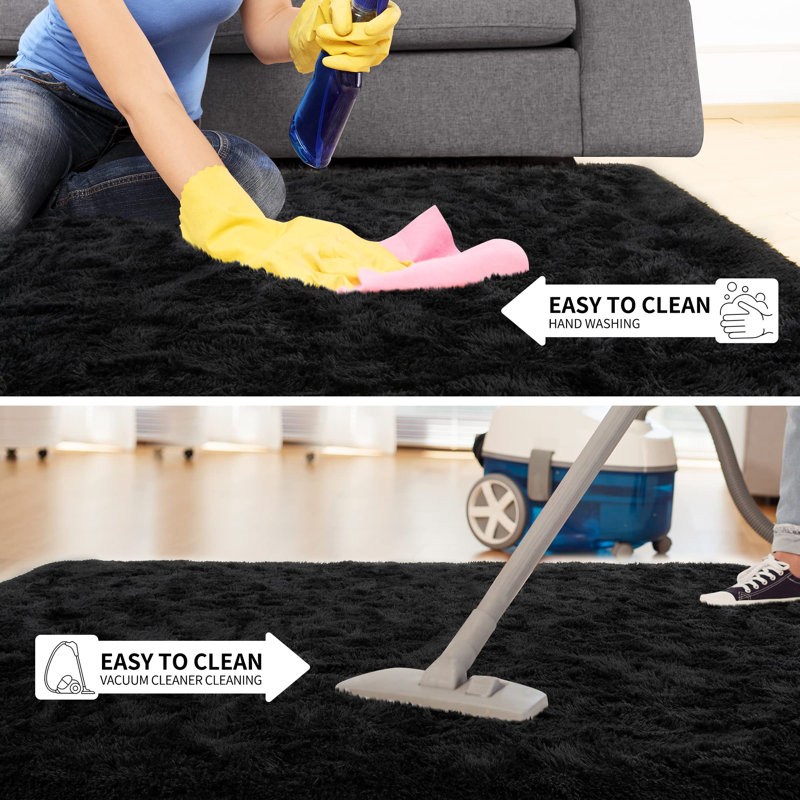 Rectangle Makael Rectangle: tapis 4 x 6 pieds avec envers antidérapant