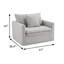 Chaise transitionnelle l 47 po, gris clair-1692980436