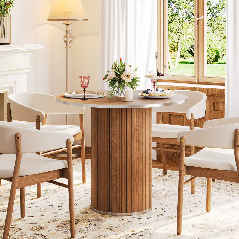 Round Dining Table, Walnut