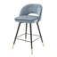 Cliff Swivel Upholstered Stool with Metal Frame-72767076-72767077