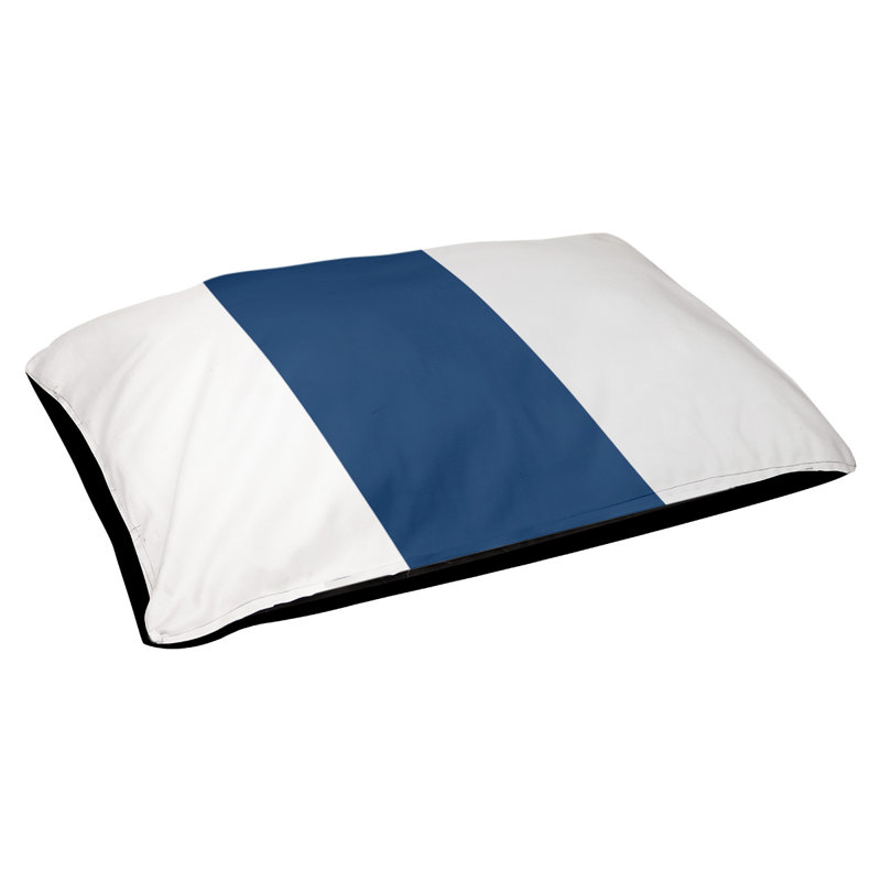 Oreiller Houston Houston, Moyen (L 30 po x l 40 po), Blanc / bleu marine / gris