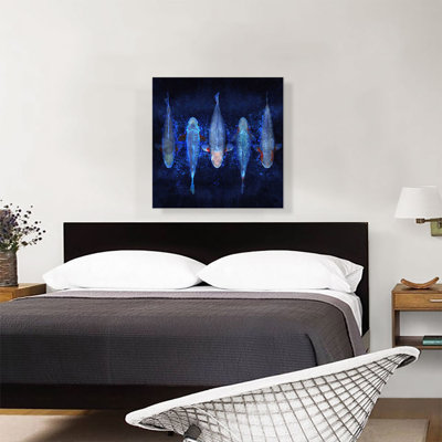 Asagi Koi Carp Fish Japan China - Wrapped Canvas Painting
