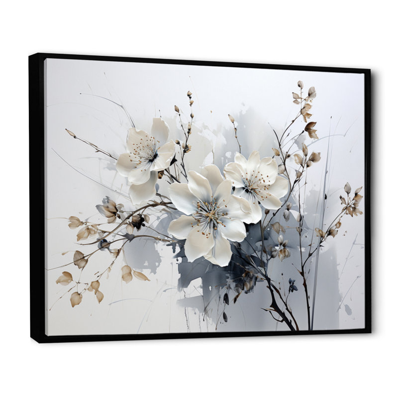 Art asiatique fleurs d'orchidées I - art asiatique, impressions encadrées, H 34 po x l 44 po, Noir