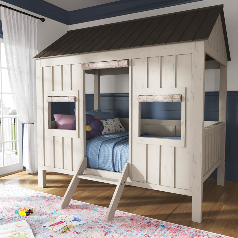 Diemer Kids Full, Weathered White/Washed Gray