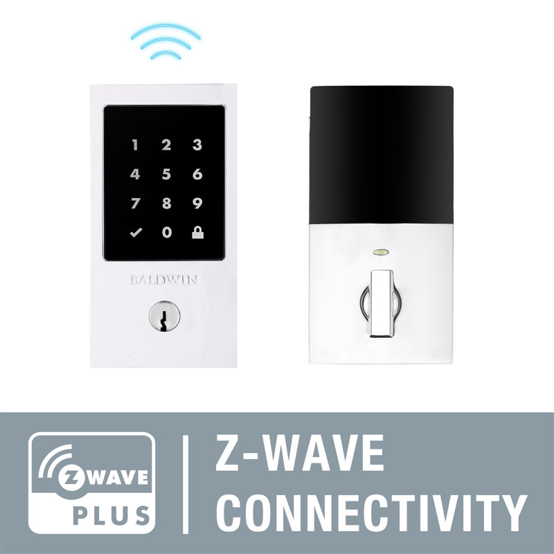 Single Cylinder Smart Deadbolt Z-Wave Technology, Polished Chrome
