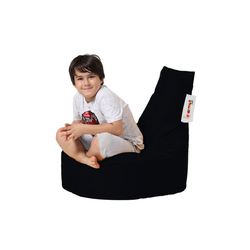 Polyester Outdoor Friendly Bean Bag Chair & Lounger, Black 100% Polyester