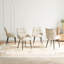Ensemble de table de salle à manger et de table moderne 4 pièces à grain de bois moderne, table de salle à manger élégante, table de salle à manger de cuisine, robuste et durable, facile à assembler, pieds en métal noir-862510858-862510853