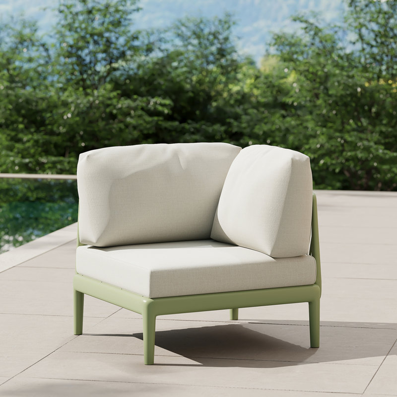 Chaise de coin de patio à assise profonde avec coussins