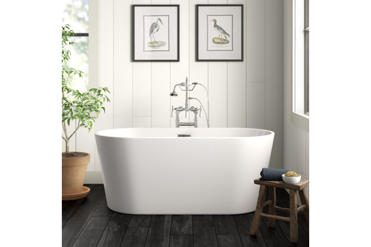 Vanity Art Freestanding Soaking Acrylic Bathtub